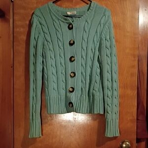 Old Navy Cable Knit Cardigan - Mint Green
